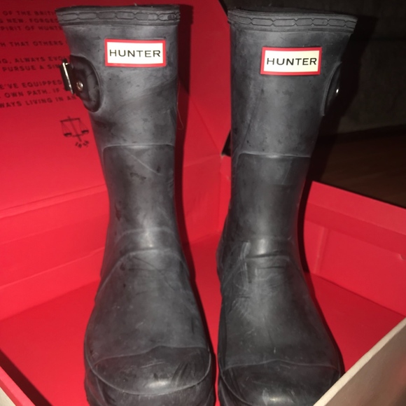 mens rain boots short